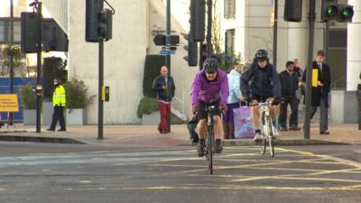 Cyclists in London