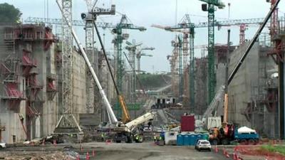 Construction work on the Panama Canal expansion