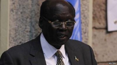 South Sudan Foreign Affairs Minister, Barnaba Marial Benjamin