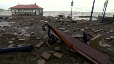 Aberystwyth storm damage