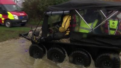 The amphibious vehicle