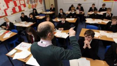 Teacher leading a class