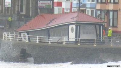 Seafront shelter in Aberystwyth