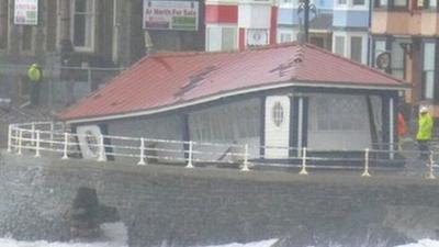 Seafront shelter in Aberystwyth