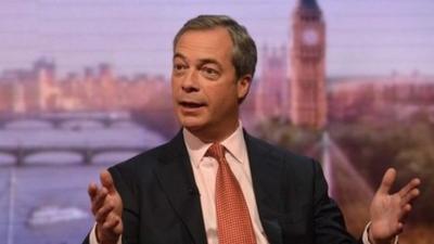 UKIP leader Nigel Farage on The Andrew Marr Show