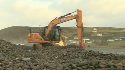 Newgale beach road repairs