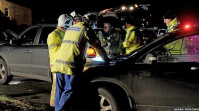 A cordon was set up around the area by emergency services