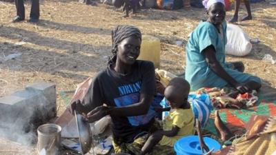 Refugees in Bentiu - file image