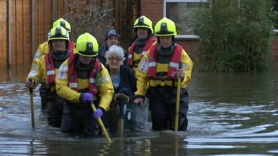 Floodwater in Purley