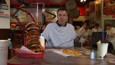 BBC Click's Spencer Kelly tests the latest health tech in an American diner