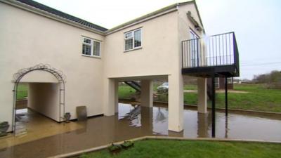 House built on stilts