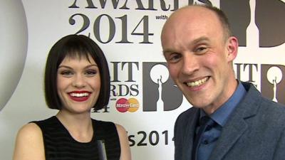 Jessie J and the BBC's Colin Paterson