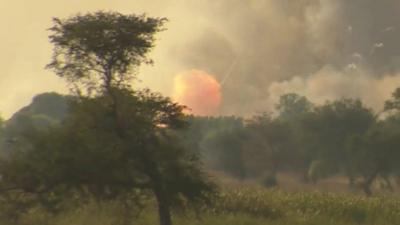 Fireball as ammunition is destroyed in South Sudan