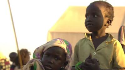 Displaced children in South Sudan