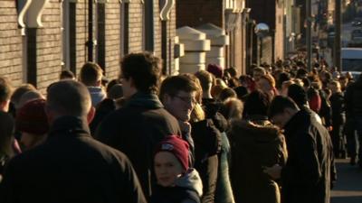 Queues for Peaky Blinders auditions