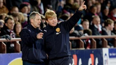 Motherwell manager Stuart McCall and assistant Kenny Black