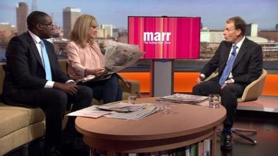 Jane Moore, columnist for The Sun, and Labour MP David Lammy review the Sunday papers with Andrew Marr