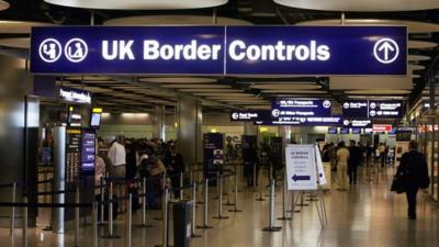 UK Border Controls sign