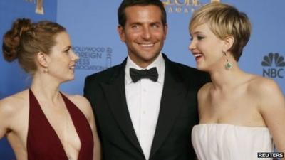 Amy Adams, Bradley Cooper and Jennifer Lawrence