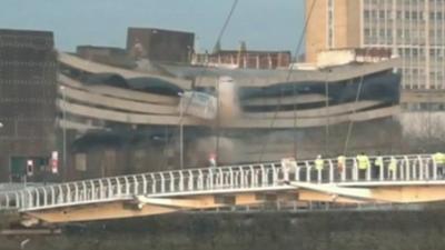 Car park collapsing