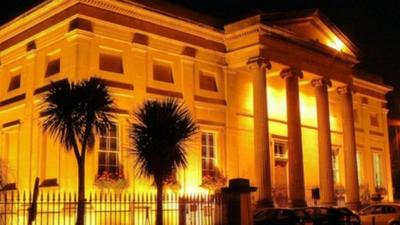 Swansea museum beautifully illuminated at night (Mike Davies).