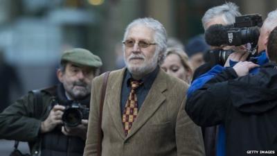 Dave Lee Travis arrives at court