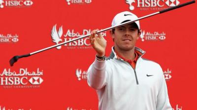 Rory McIlroy at the opening of the Abu Dhabi Championship