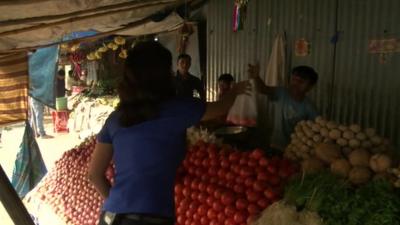 Indian fruit and vegetable stall