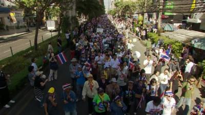 Protestors in Bangkok