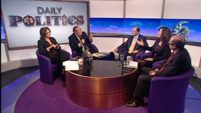 Jo Coburn, Andrew Neil, Shailesh Vara, Caroline Flint and Nick Robinson