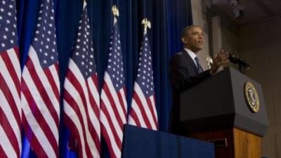 Barack Obama making speech