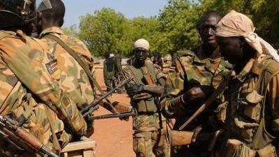 South Sudanese army troops, 12 Jan