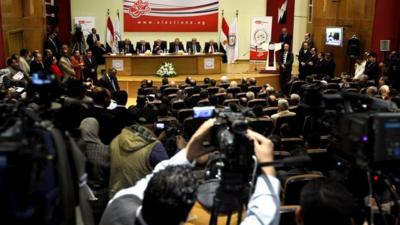 Egypt's High Election Commission announces the voting results of the referendum