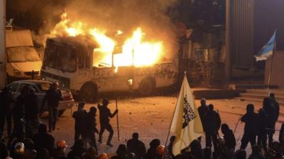 Protesters in Kiev, Ukraine