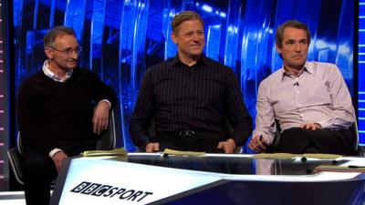 Pat Nevin, Peter Schmeichel & Alan Hansen