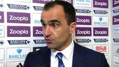 Roberton Martinez talks following Everton's 1-1 draw with West Bromwich Albion.