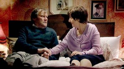 Roy and Hayley Cropper on Coronation Street