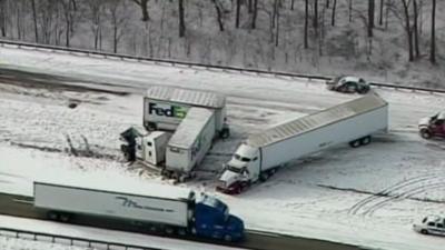 Lorry crash in Indiana