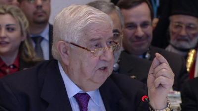 Syria's Foreign Minister Walid Muallem