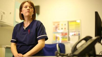 At A&E, Queen Elizabeth hospital, Birmingham