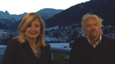 Arianna Huffington and Sir Richard Branson