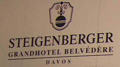 Sign for Steigenberger Grandhotel Belvedere Davos