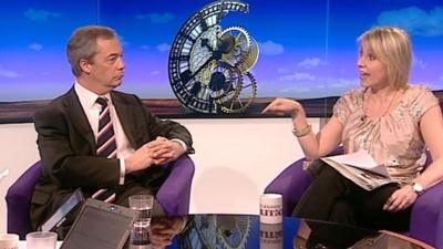 Nigel Farage and Louise Cooper