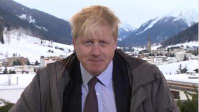 London Mayor, Boris Johnson in Davos