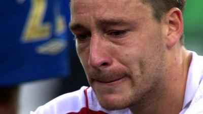 John Terry cries following England's 2006 World Cup defeat on penalties to Portugal