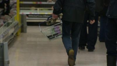 Man with shopping basket