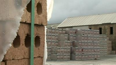 Bricks at brickworks in Lancashire