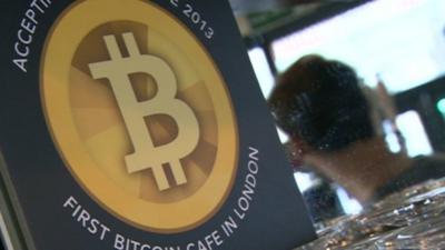 Cafe Bitcoin sign