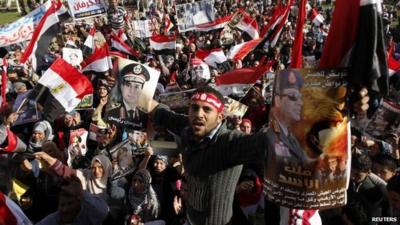 Crowds in Cairo