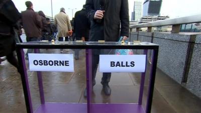 Daily Politics mood box on London Bridge